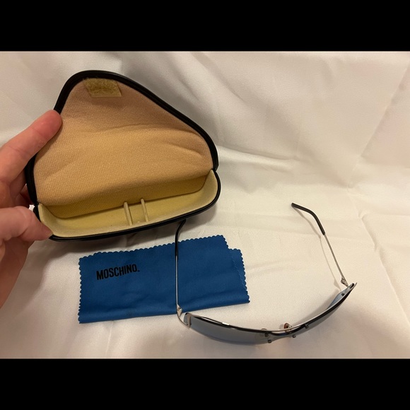 Moschino vintage metal sunglasses blue M3185-S - Picture 4 of 6